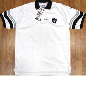 Sz XL | NEW! DEADSTOCK c. 1995 OAKLAND RAIDERS LOGO 7 POLO SHIRT NFL PRO LINE